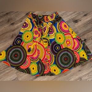 One-Size Colorful Patterned Women's Skirt